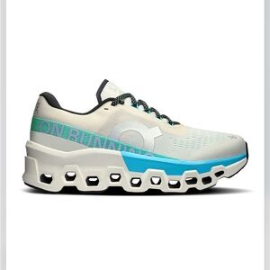 On Running Women's Cream and Teal Athletic Shoes